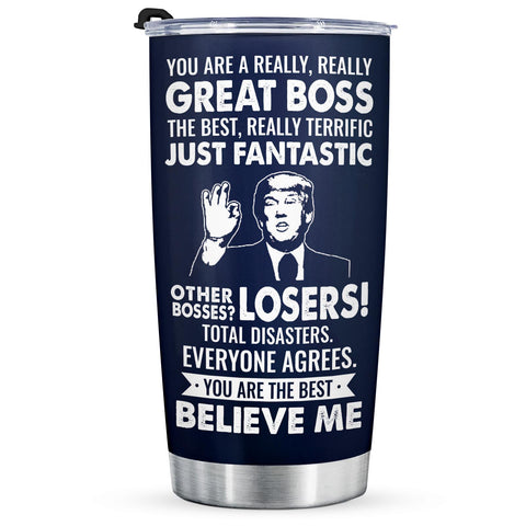 Aurahouse vaso térmico 20oz con diseño divertido, ideal para regalar a jefes.