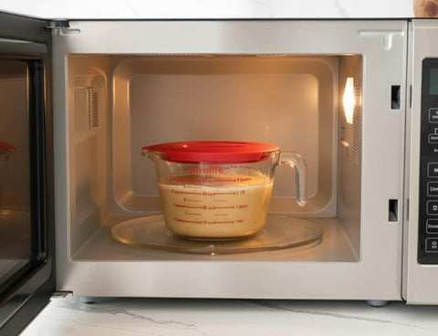 Vaso de borosilicato Auralite resistente al calor para líquidos calientes.