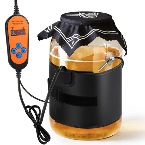 Aurelema Kombucha Wrap con panel calentador grande para fermentadores de 1–3 galones.