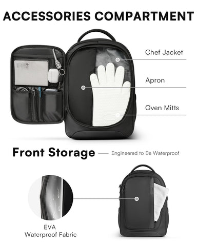 AUROTIER bolsa cuchillos chef dos bolsos impermeables para accesorios