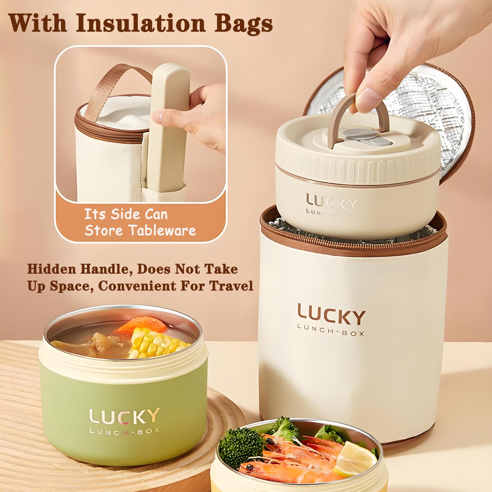 Ausenzup bolsa aislante incluida mantiene la comida caliente durante el traslado.