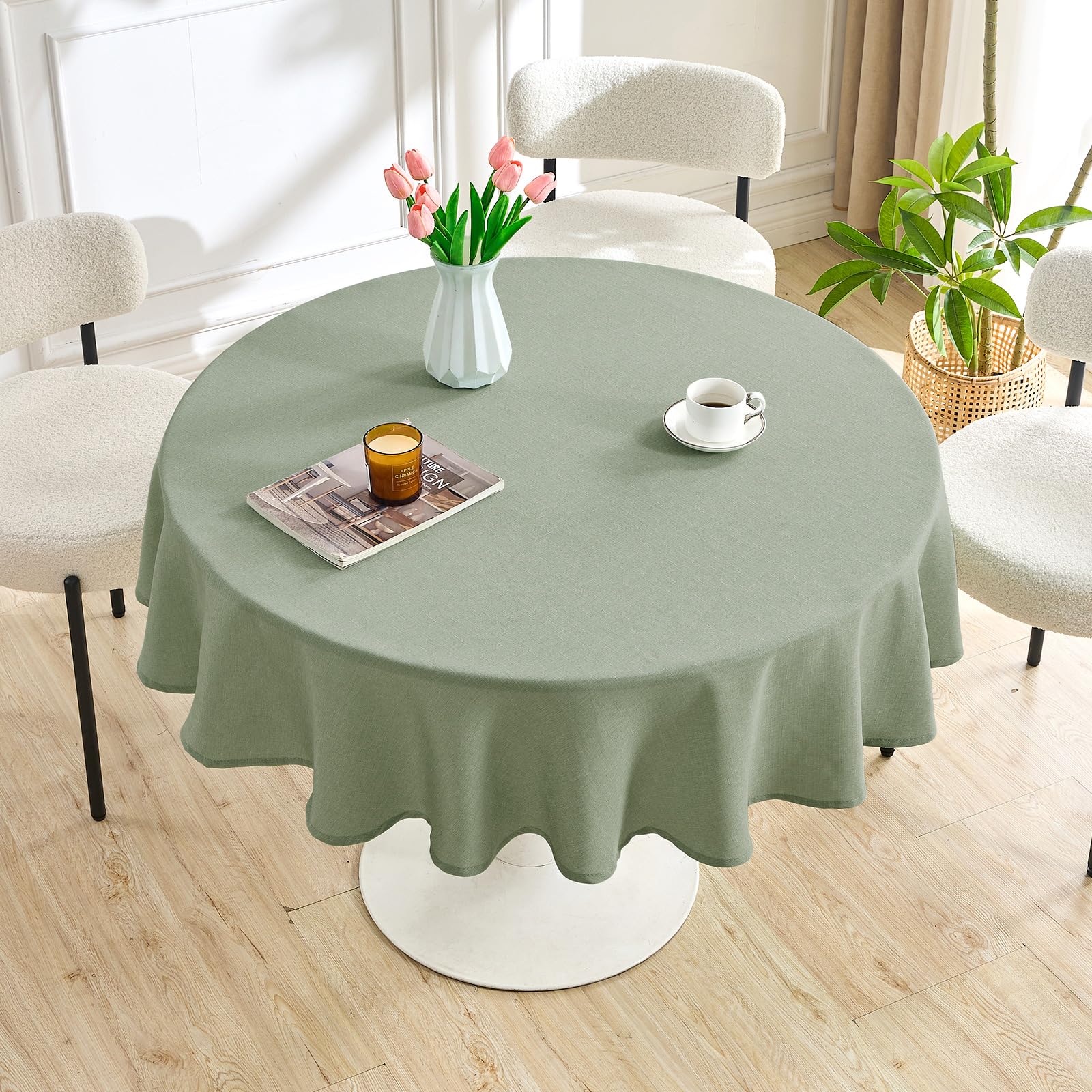 Mantel AUSSPVOCT de 60 pulgadas para mesas de hasta 40 pulgadas