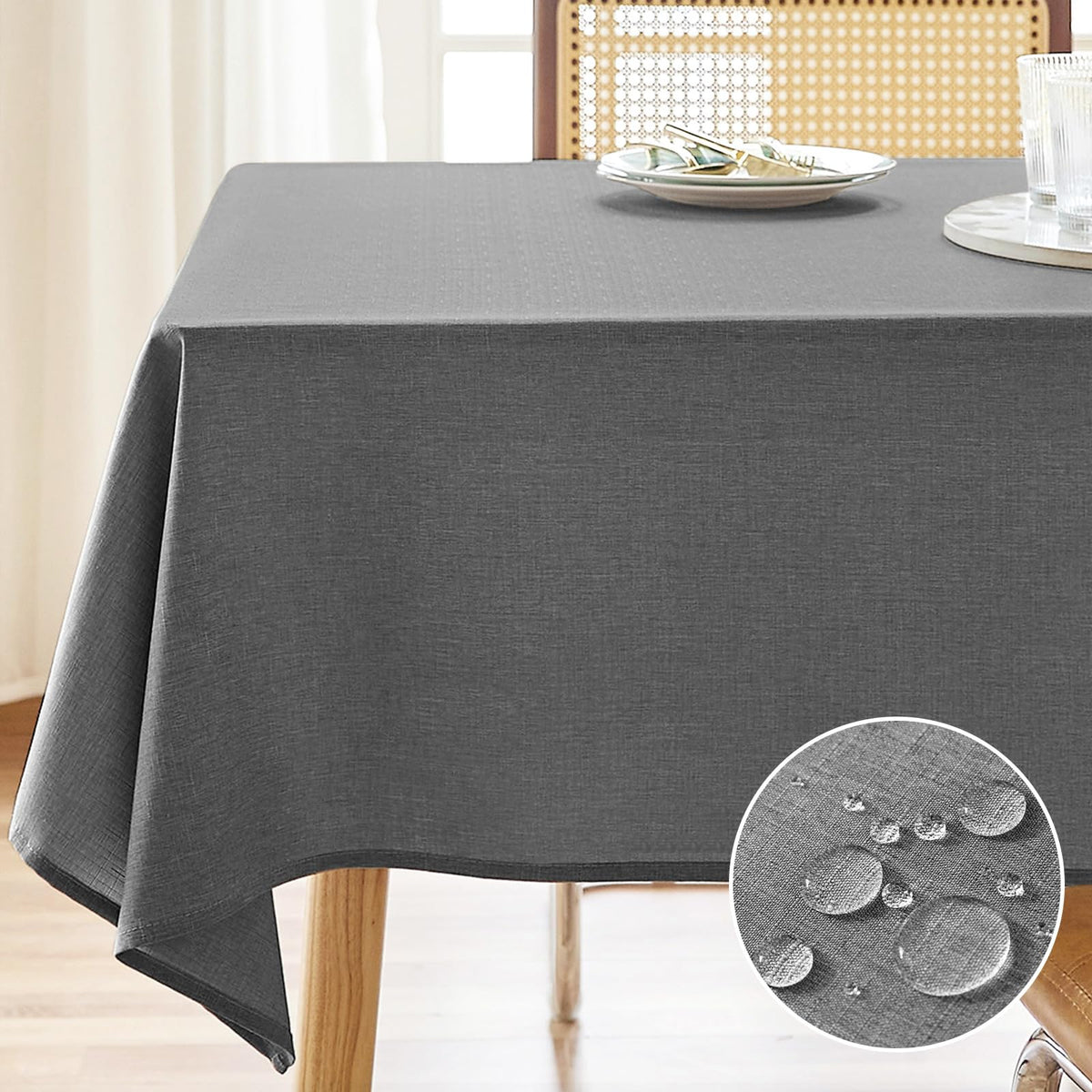Mantel ausspvoct texturizado rectangular 52x70, duradero y fácil de limpiar para comidas.