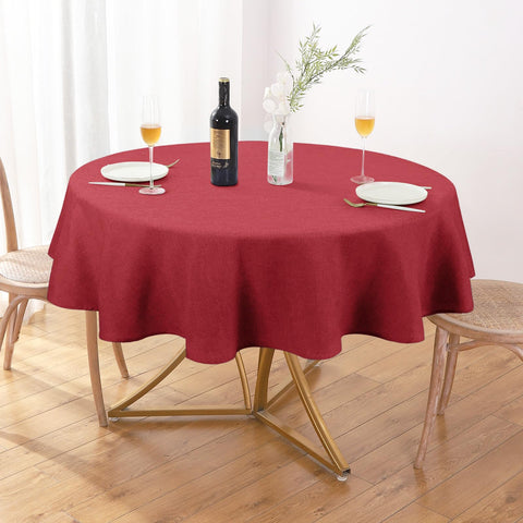 Mantel texturizado AUSSPVOCT para mesa redonda de 60 pulgadas, añade elegancia duradera