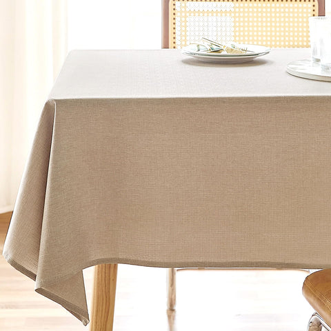 Mantel texturado de lino AUSSPVOCT 60x104, impermeable para proteger la mesa