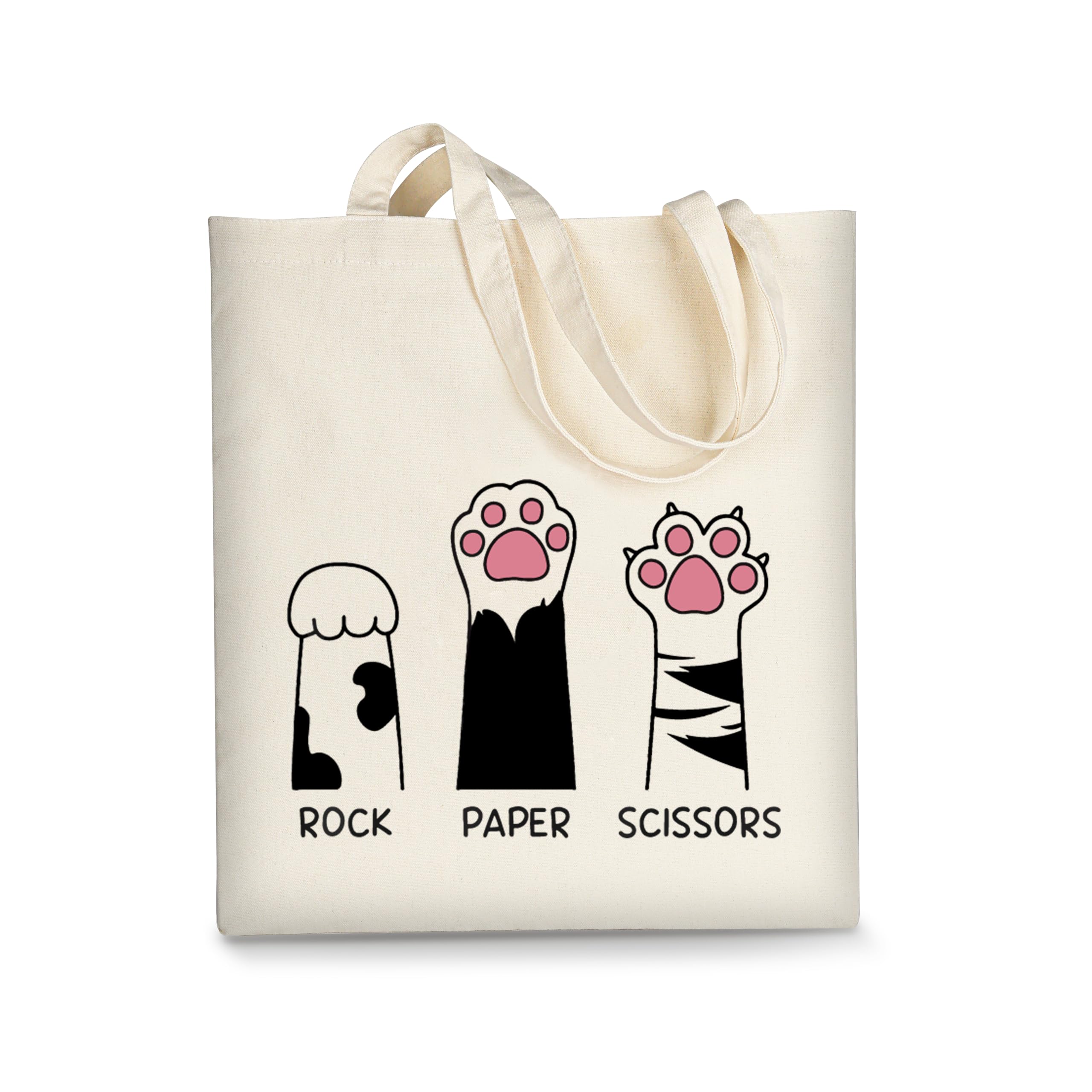 AUSVKAI bolsa de lona con diseño estético de gato, ideal para uso diario.