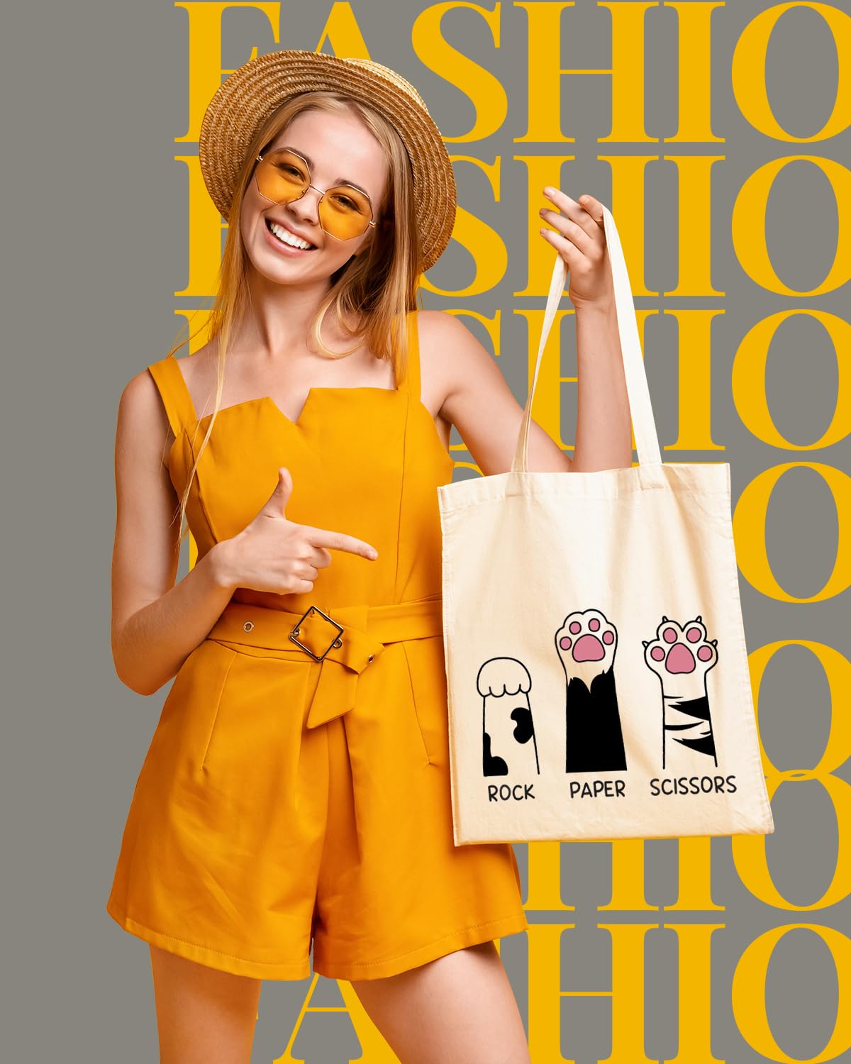 AUSVKAI bolsa de lona con impresión Y2K, estilo moderno y funcional.