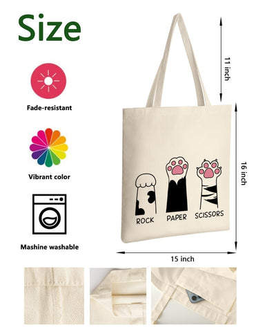 AUSVKAI bolsa de lona con mango largo de 11 pulgadas, cómoda para usar al hombro.