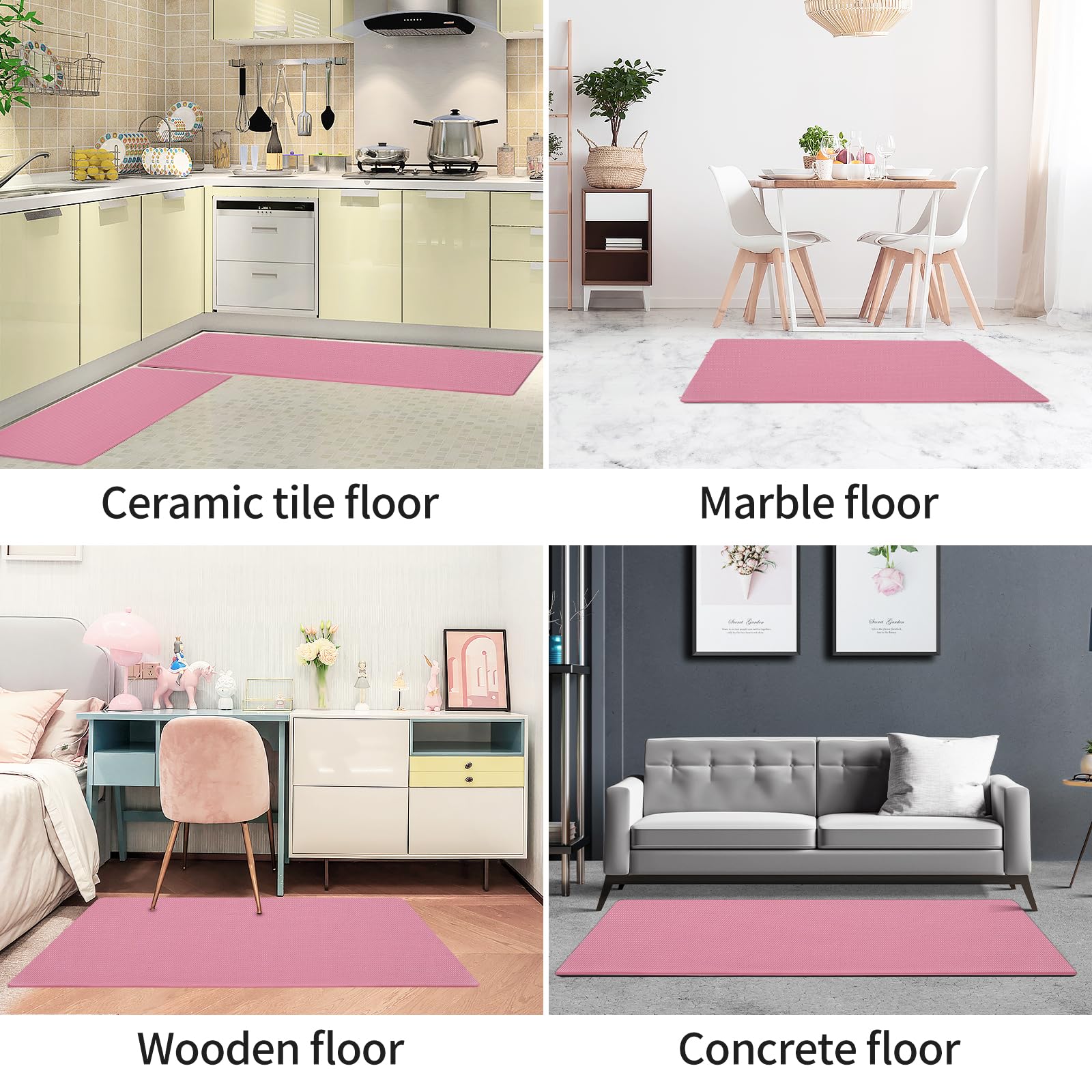 AUTODECO alfombra cocina, uso en lavandería o despensa, apoyo cómodo
