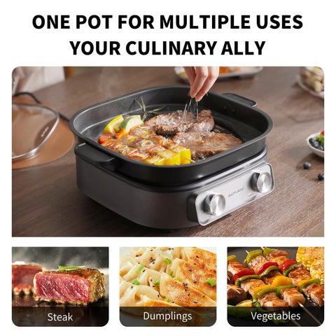 AUTUCU ajustes de potencia 400W, 1200W y 1600W para recetas variadas.