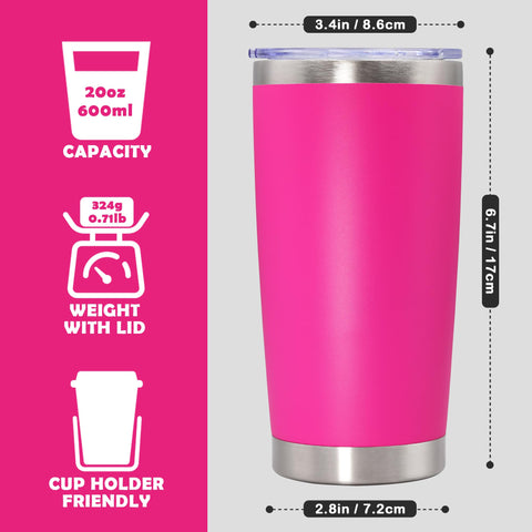 AUWBON 20oz tumbler aislamiento doble pared mantiene la temperatura por más tiempo.