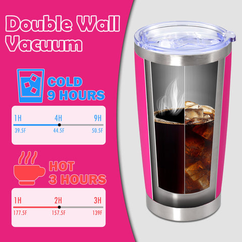 AUWBON 20oz tumbler recubierto en polvo colorido, resistente a golpes y desgaste.