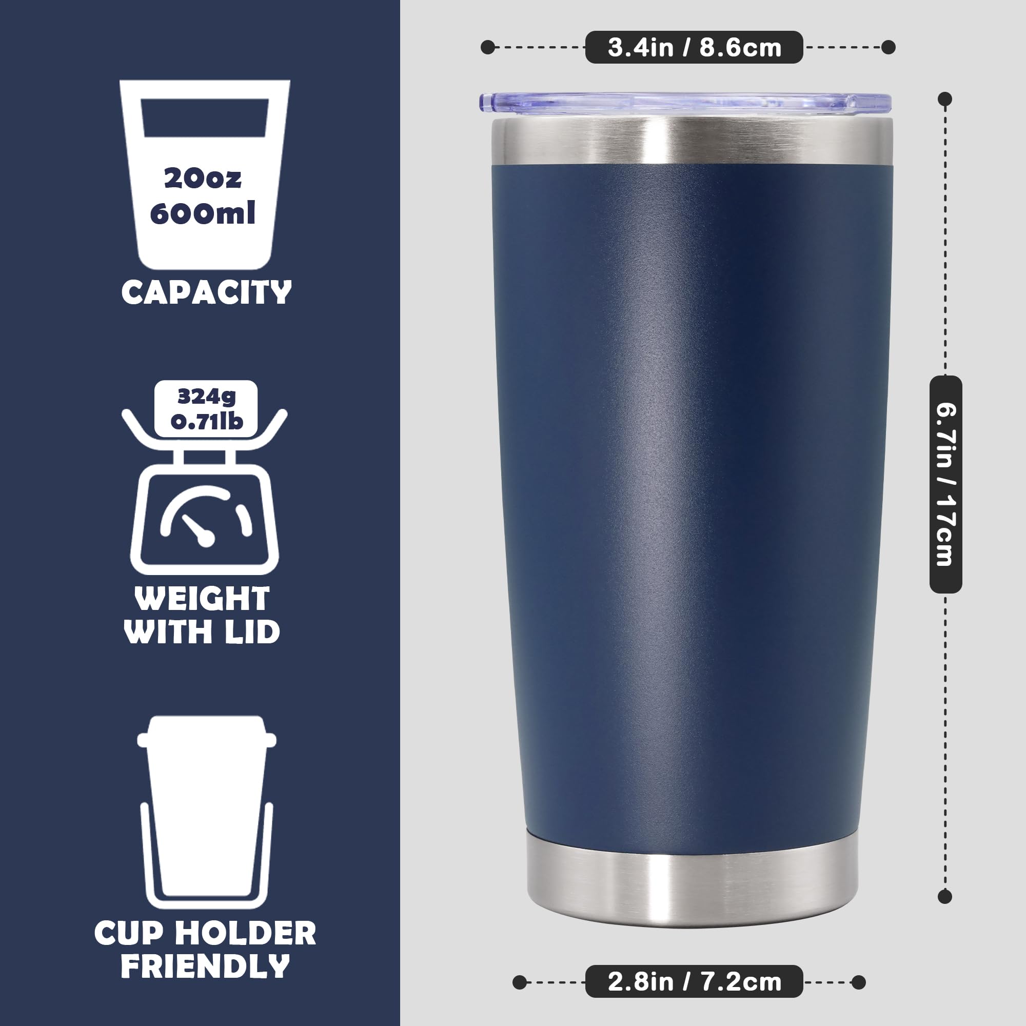 AUWBON tapa sin BPA para beber seguro y sin fugas.