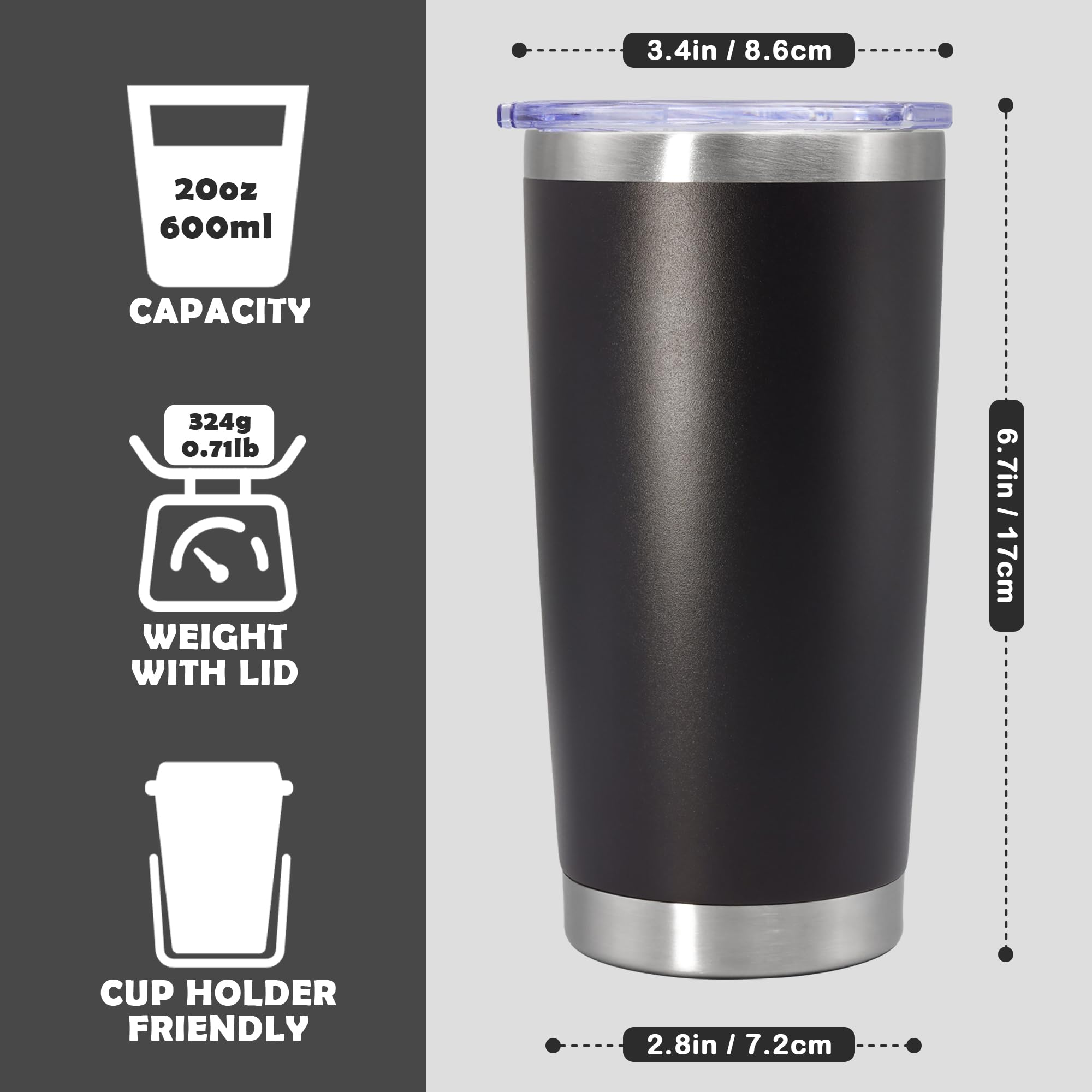 AUWBON doble pared aislante mantiene bebidas calientes o frías