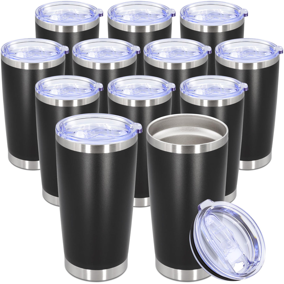AUWBON 20oz taza térmica con tapa, vista frontal para viajes seguros