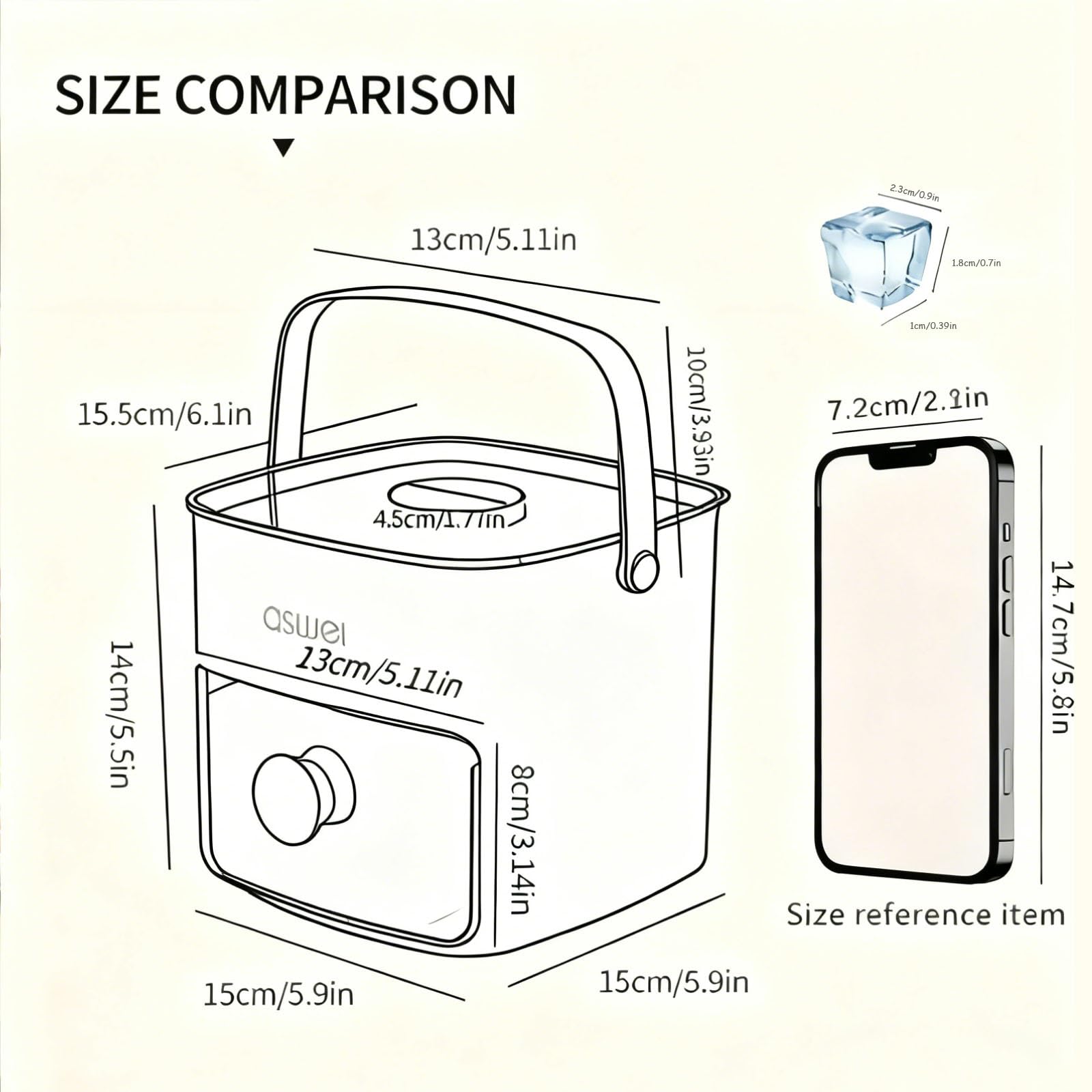 AUZUX Mini Ice Maker: ideal para cócteles y cafés fríos