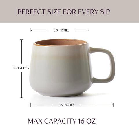 Ava Nord: taza cerámica apilable con diseño moderno para cocina.
