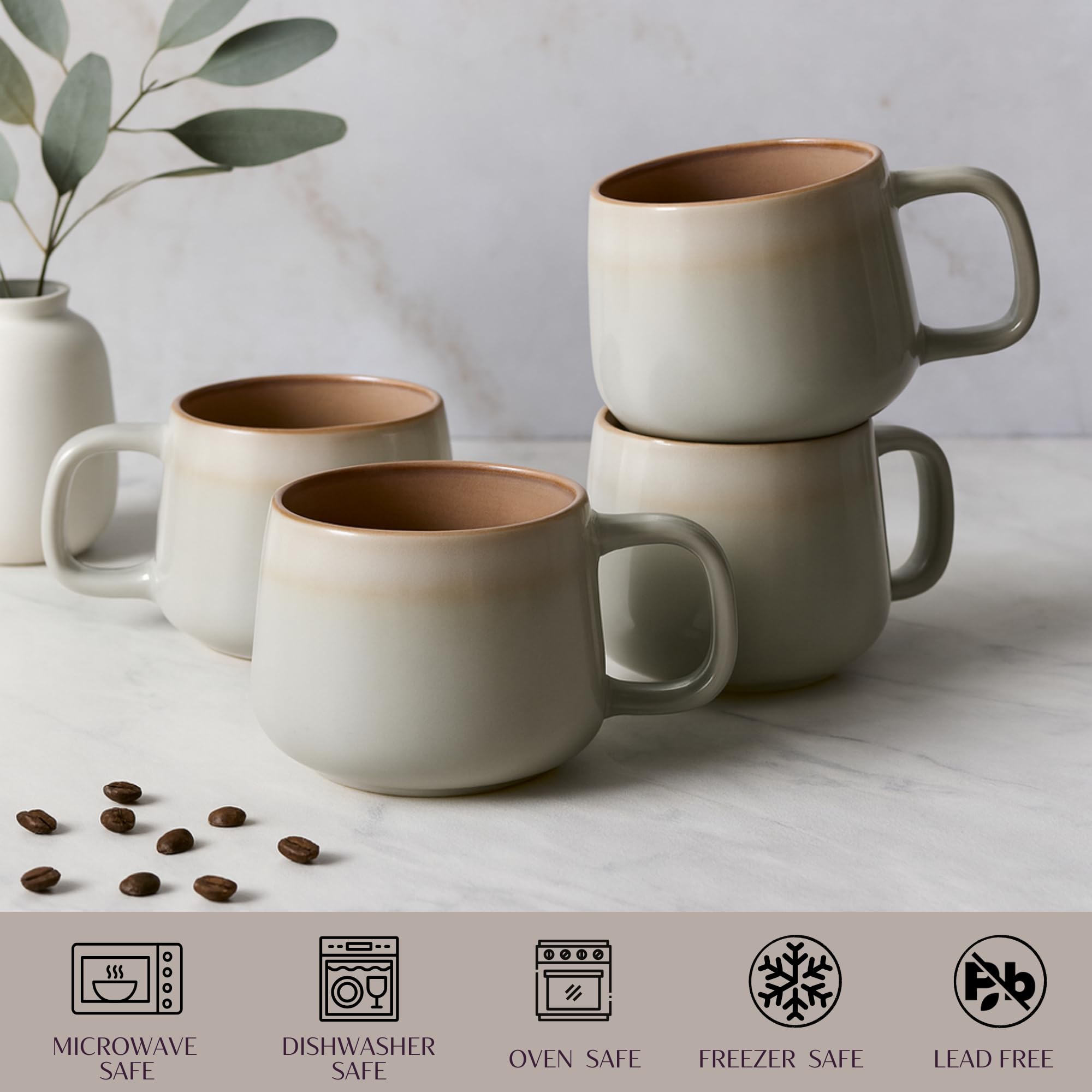 Ava Nord: taza apta para microondas y lavavajillas, uso diario.