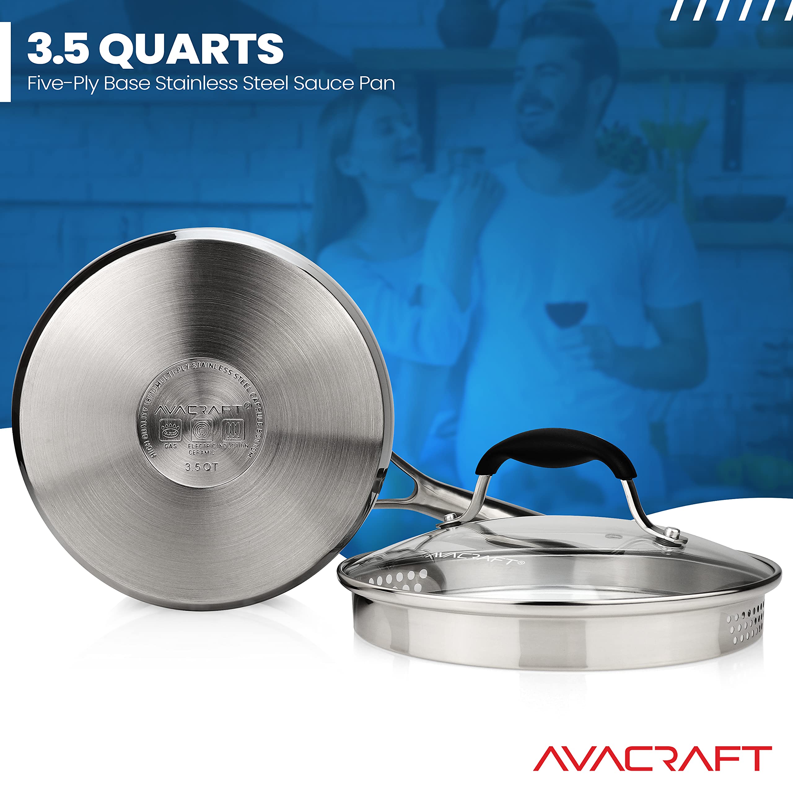 AVACRAFT mango ergonómico para un agarre cómodo durante la cocción