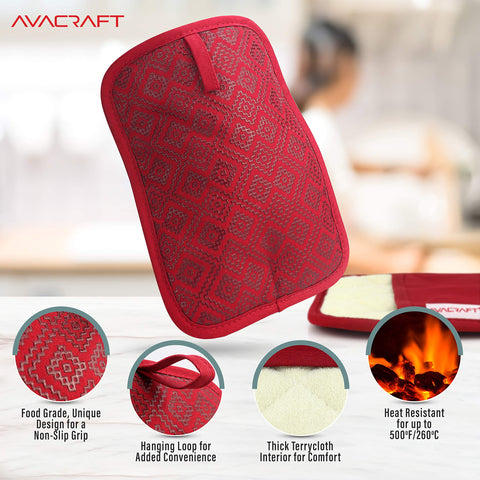 AVACRAFT manoplas rojas, ideales para sacar bandejas del horno