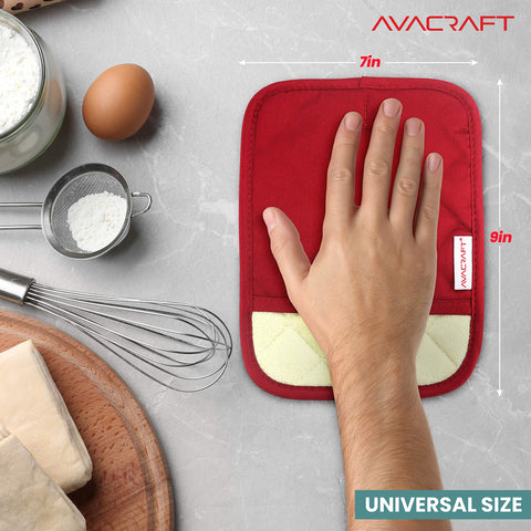 AVACRAFT manoplas rojas lavables a máquina, listas para reutilizar