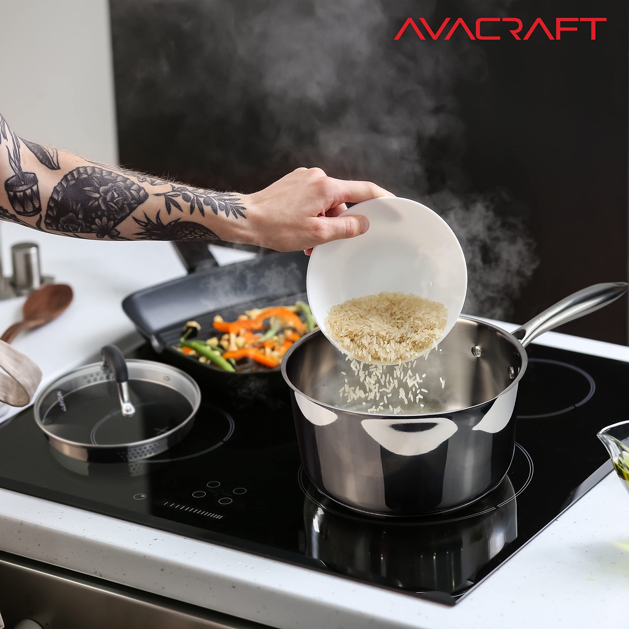 AVACRAFT olla apta para inducción, gas y electricidad para mayor versatilidad