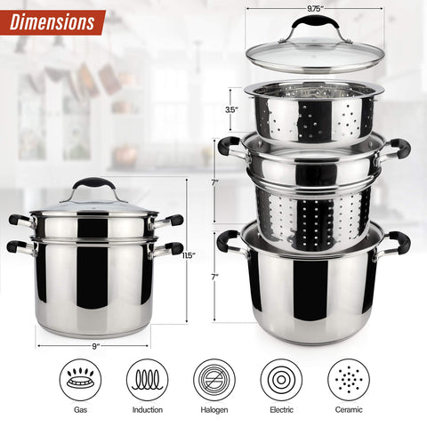 AVACRAFT olla grande con inserto escurridor para colar la pasta fácilmente