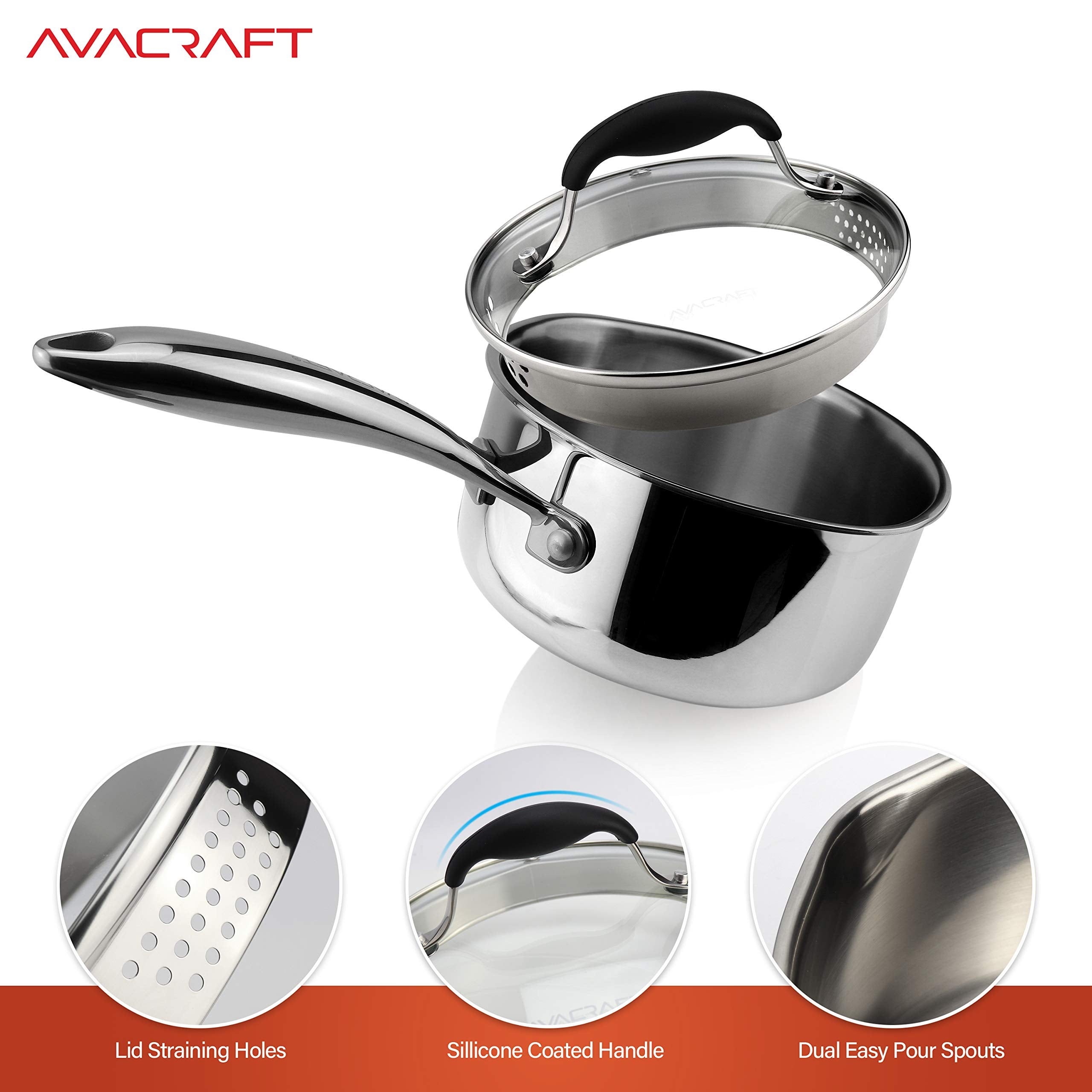 AVACRAFT mango ergonomico ofrece agarre seguro al cocinar