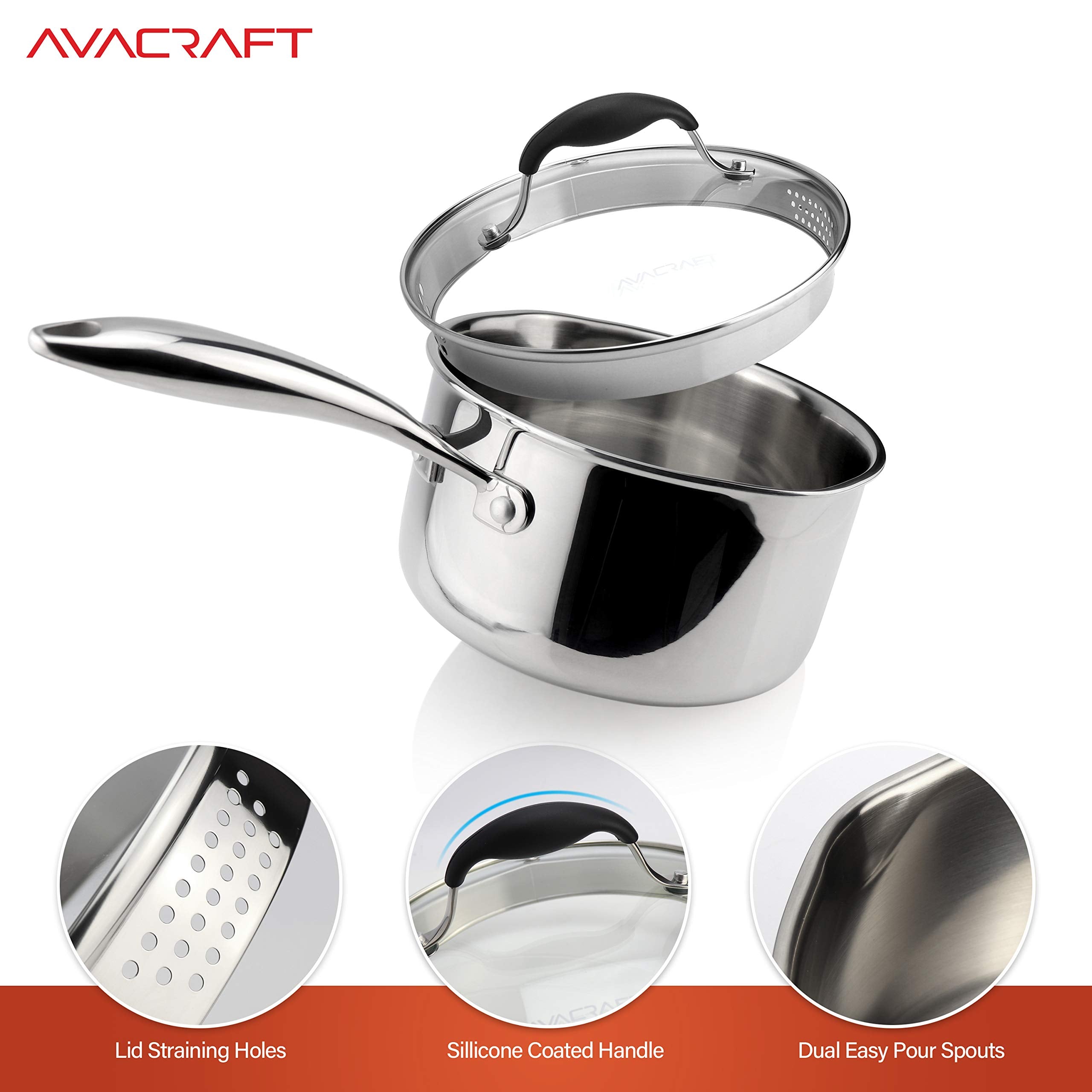 AVACRAFT sartén compatible con inducción, gas y otras cocinas.