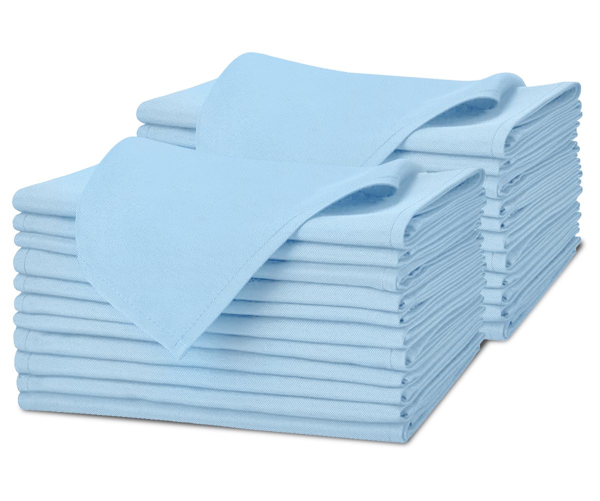 Servilletas azul claro Avalon Kitchen de 17x17, pack de 24 para mesa elegante