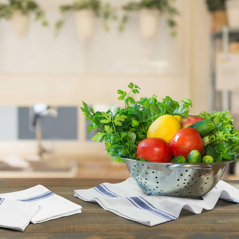 Toallas de cocina en azul Avalon Kitchen para superficies