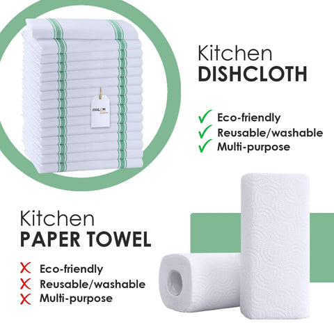 Avalon Kitchen toallas 15x25 con tacto suave para secar platos rápidamente