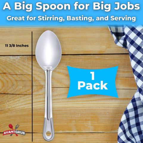 Cucharón ergonómico Avant Grub 11 pulgadas, reduce fatiga en largas jornadas.