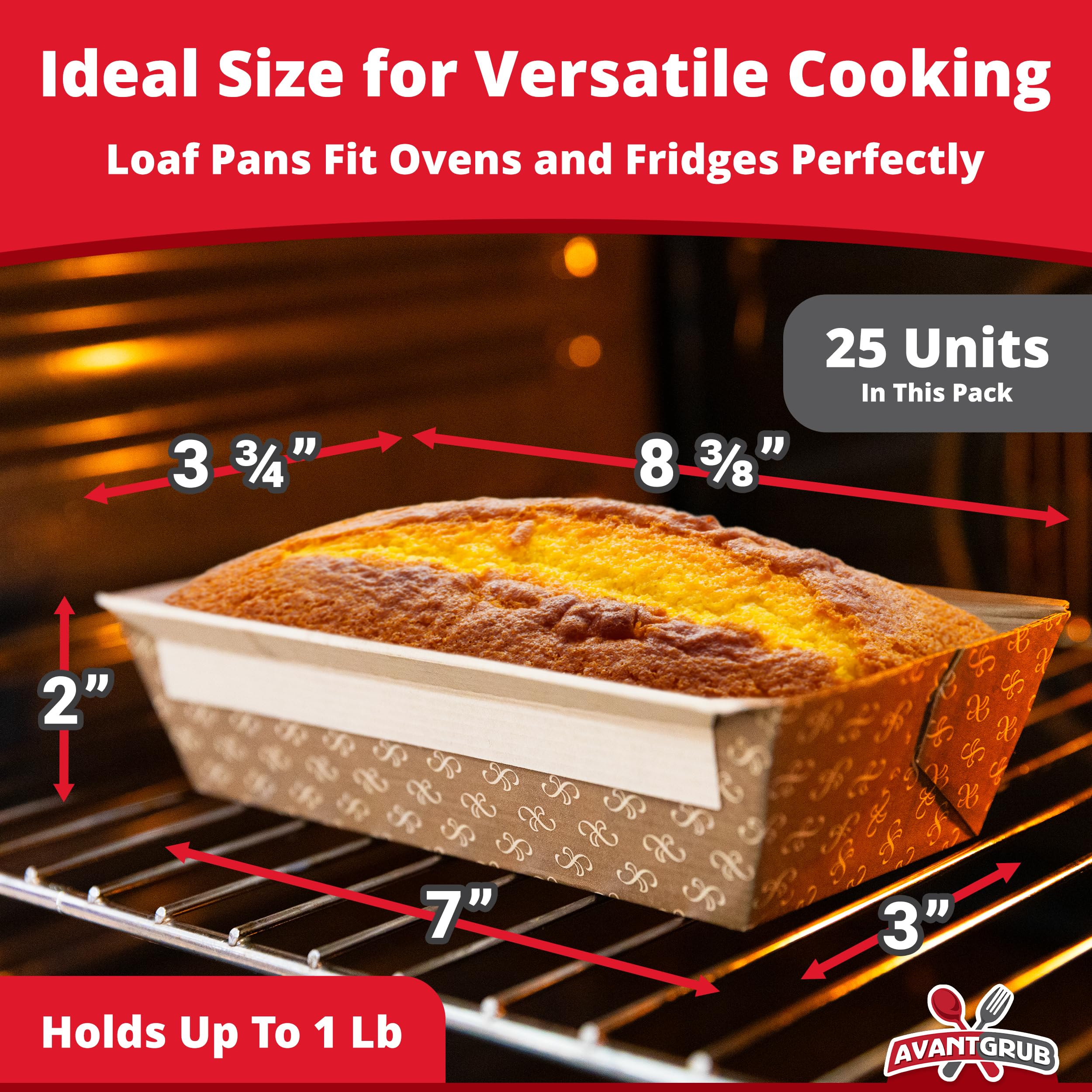 Avant Grub 1lb, vista lateral, material resistente y reciclable.