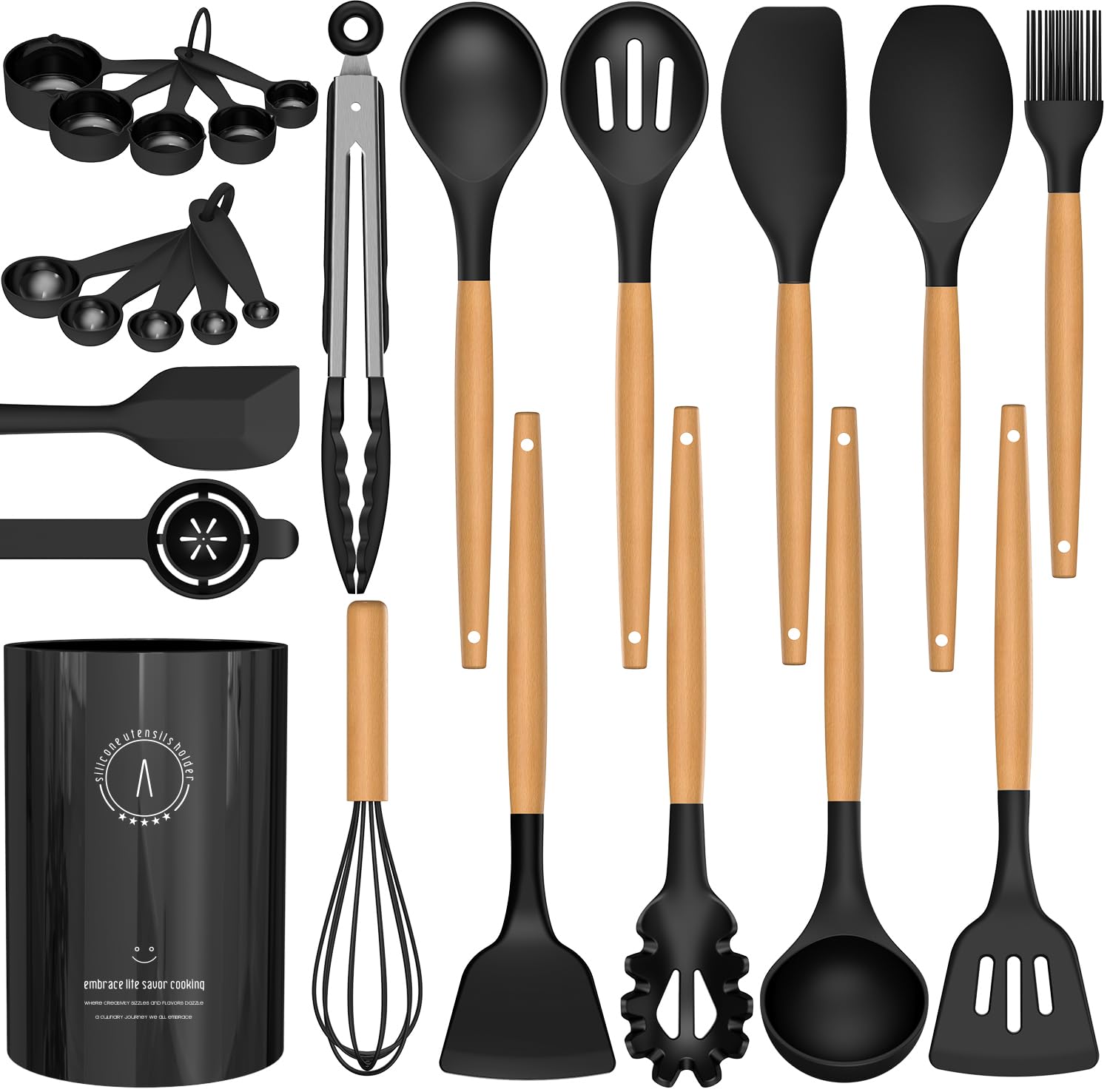 AVGPD conjunto de medidas de silicona para tazas y cucharas prácticas.