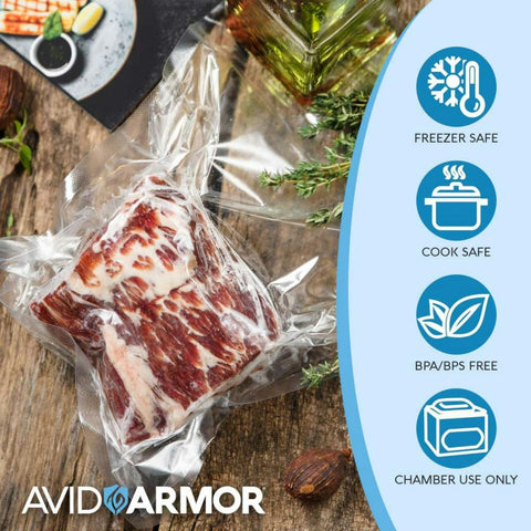 Bolsas Avid Armor 8x12 pulgadas: ideal para porciones medianas con protección contra congelación.