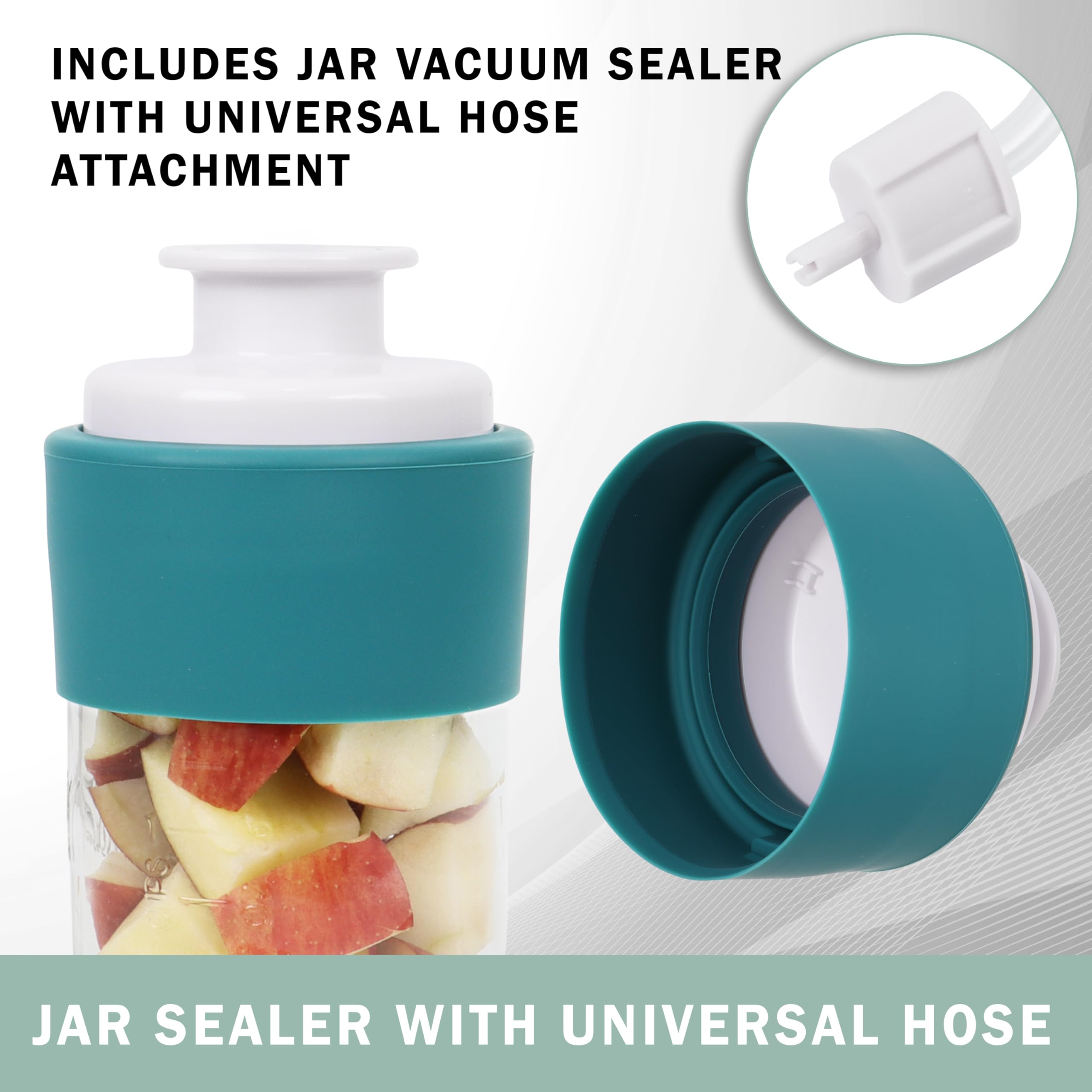 Avid Armor: sello al vacío para frascos boca regular, mantiene alimentos frescos.
