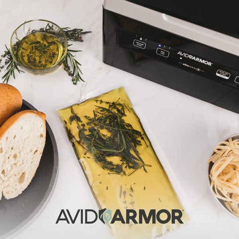 Avid Armor USVX Ultra: uso recomendado para marinados, infusiones y almacenamiento prolongado.