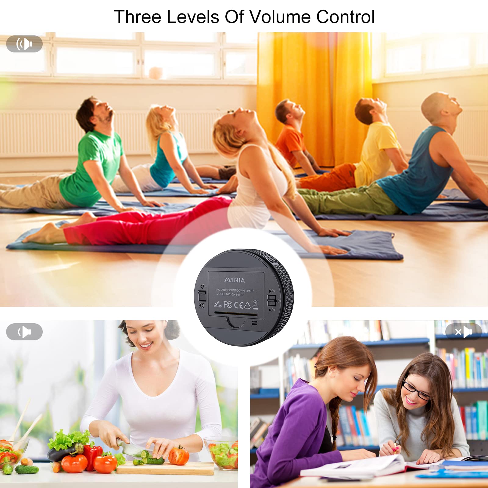 AVINIA temporizador alarma 90 dB para avisos en otra habitación