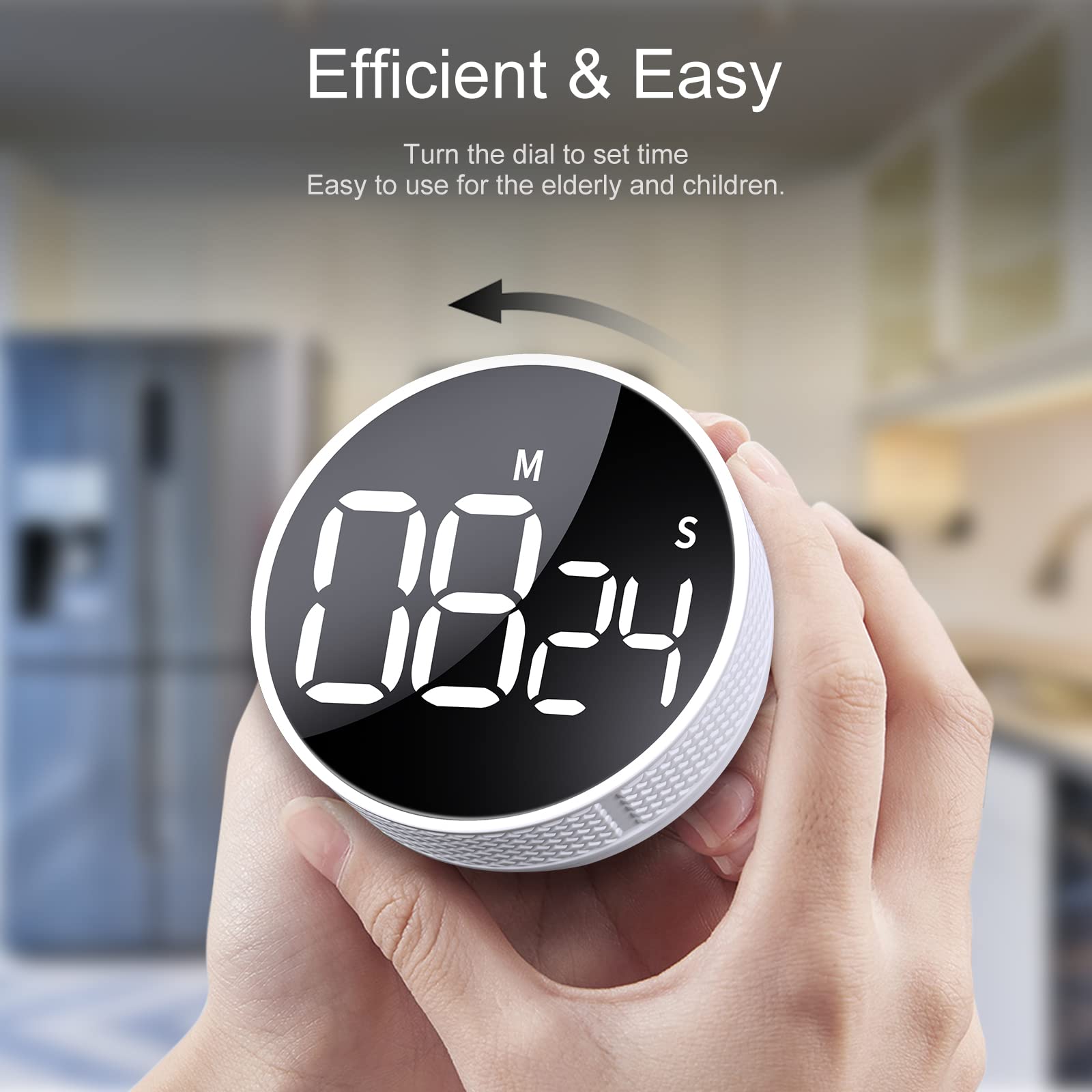 AVINIA temporizador emite alarma clara de 90 dB, audible en otra habitación