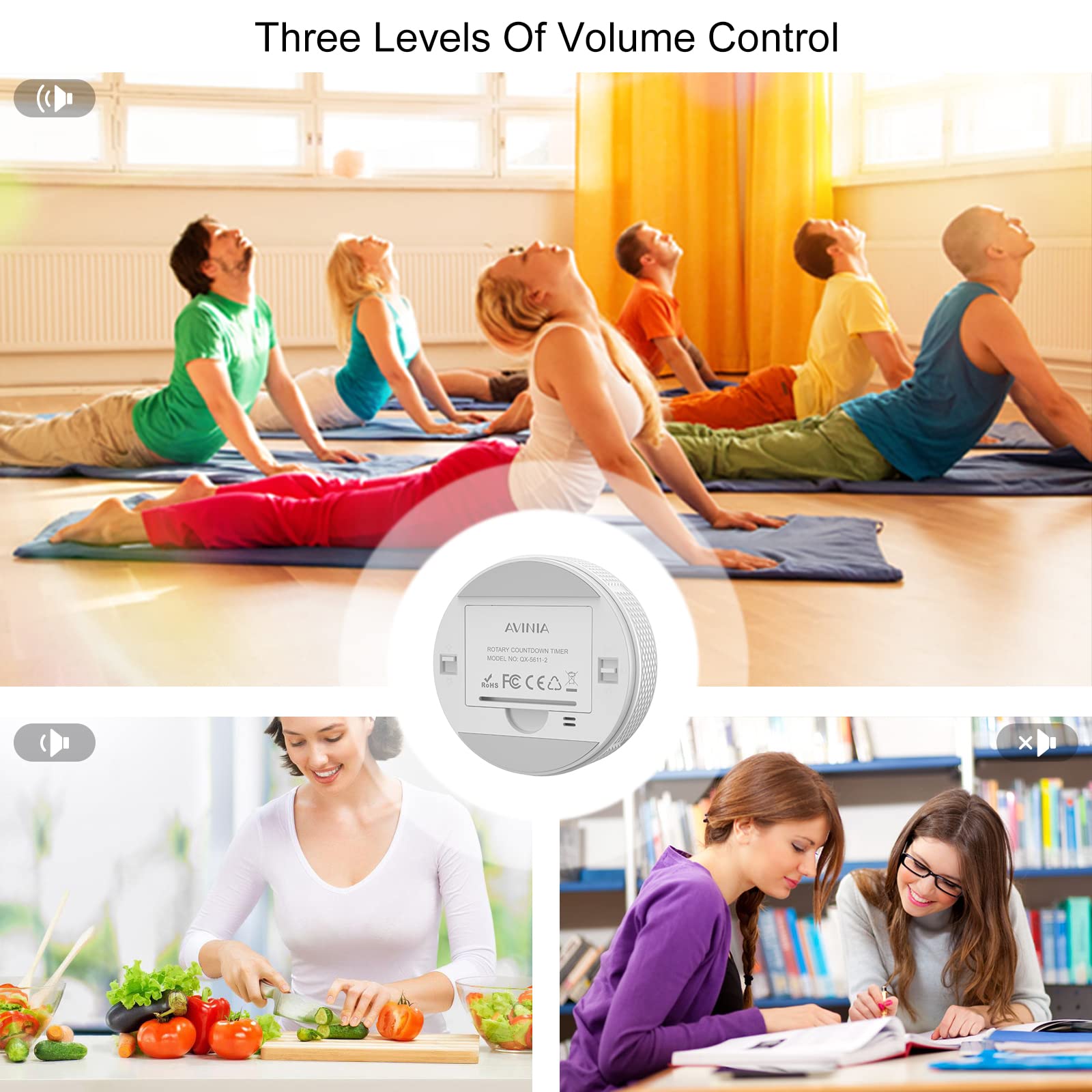 AVINIA temporizador ideal para aula, cocina, fitness y estudio