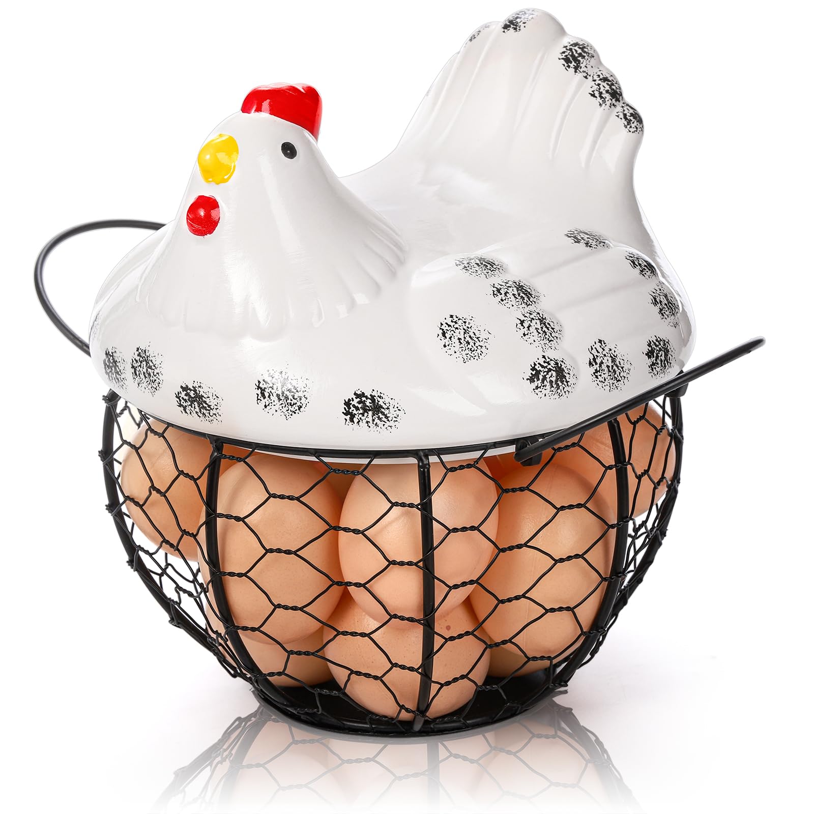 AVLA canasta de huevos con base estable para encimera elegante.