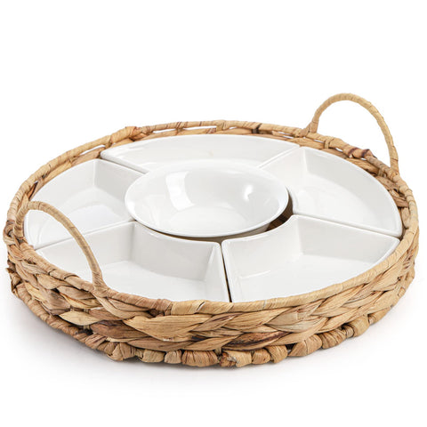 AVLA espacio para papas fritas y salsas, ideal para fiestas