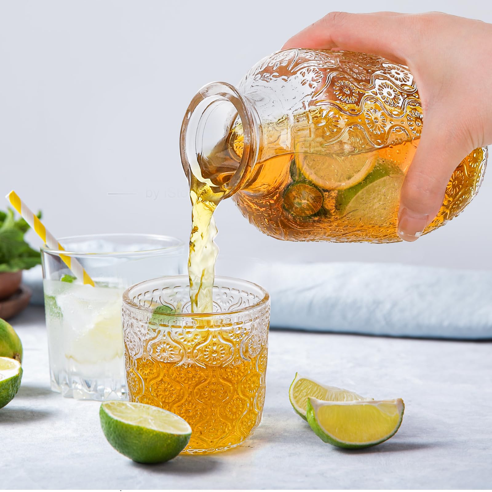 AVLA jarra de 6 pulgadas, decantador práctico para bebidas.