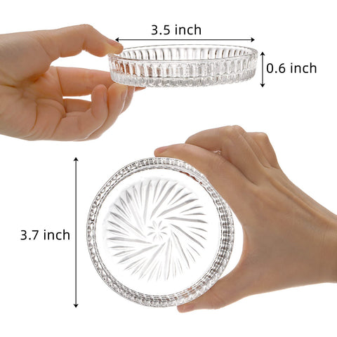 AVLA posavasos cristal redondo dia 9-5cm, compatible con copas
