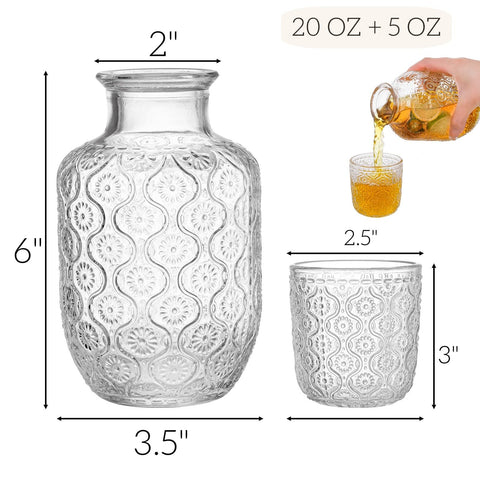 AVLA vasos de cristal de 5 oz para bebidas diarias y jugos.