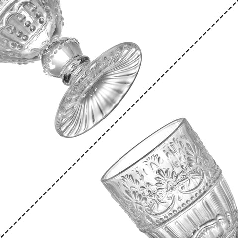 AVLA vasos cristal para cócteles y bebidas, 12oz relieve; elegancia para barra y mesa.