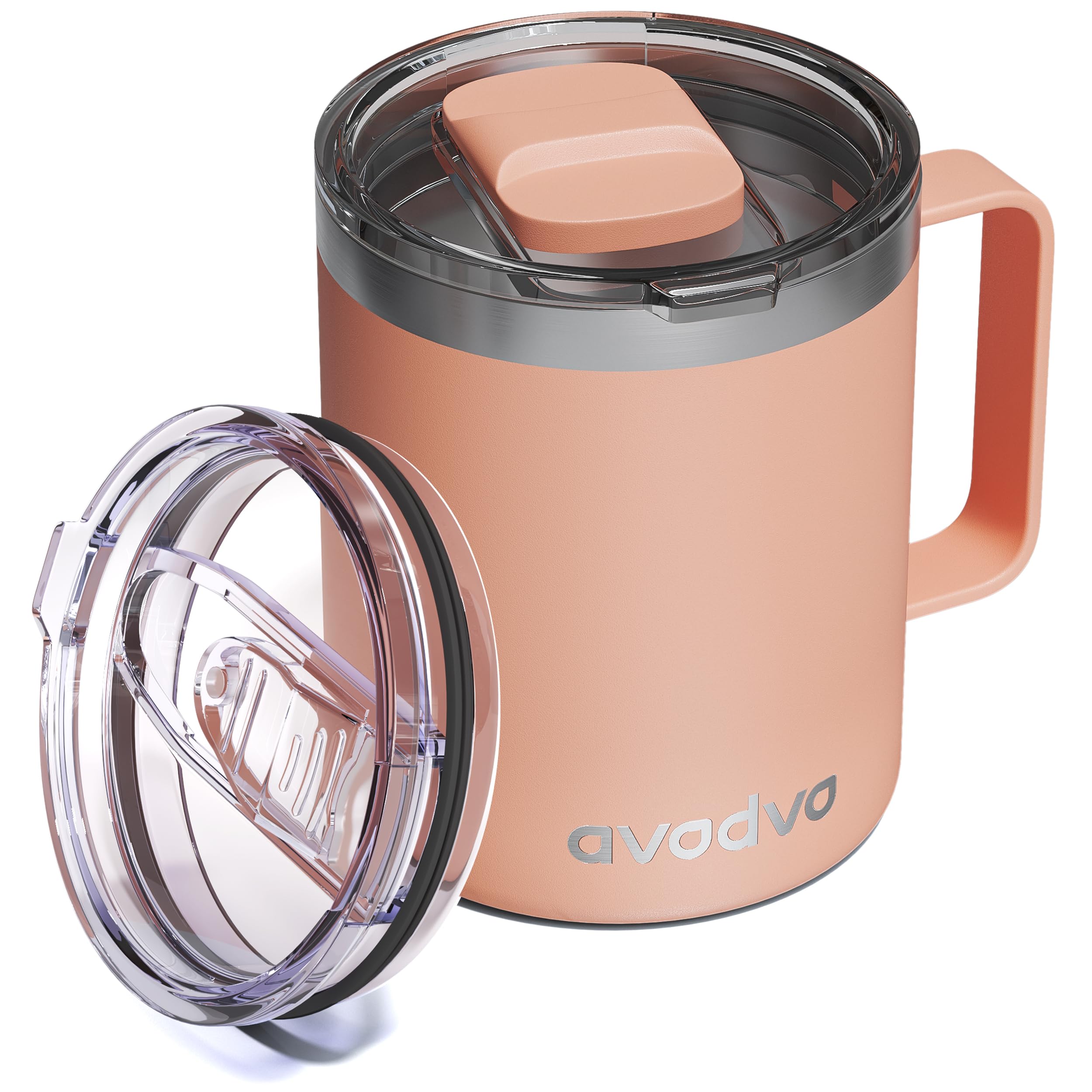 Taza avodvo 12oz con tapa deslizable, ideal para viajar y mantener el café caliente