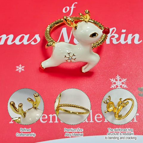 Anillo dorado de Avoirdus con renos, añade brillo navideño a tu mesa