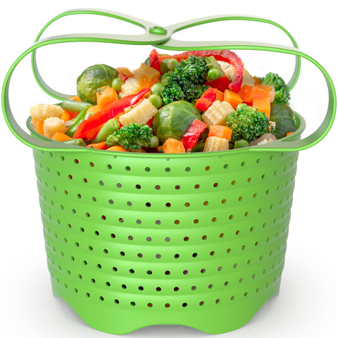 Cesta Avokado para cocinar al vapor, facilita lavado previo de verduras.